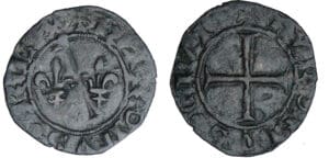 Charles VI (1380-1422) - Denier tournois - 2ème émission 11 septembre 1389