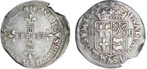 Henri IV (1589-1610) - Quart d'écu de Béarn - 1601 (Morlaàs)