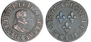 Henri IV (1589-1610) - Double tournois - 1605 A (Paris)