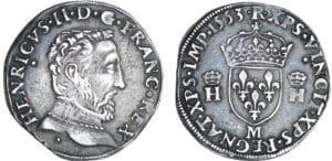 Henri II (1547-1559) - Teston à la tête nue - 5ème type - 1553 M (Toulouse)