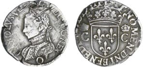 Charles IX (1560-1574) - Demi-teston - 2ème type - 1563 O (Riom)