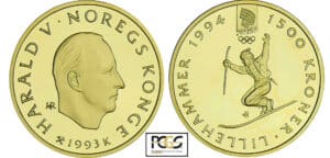 Norvége - Jeux olympiques de Lillehammer -1500 Kroner 1993