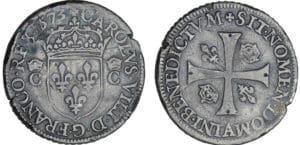 Charles IX (1560-1574) - Douzain - 3ème type - 1573 A (Paris) - piéfort quadruple