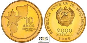 Mozambique - 10ème anniversaire de l'indédendance - 2000 meticais 1985