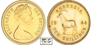 Rhodésie - 10 shillings 1966