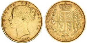 Grande-Bretagne - Victoria - Souverain 1864