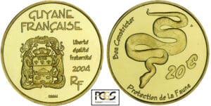 France - Guyane Française - Protection de la faune - 20 euro 2004 - essai