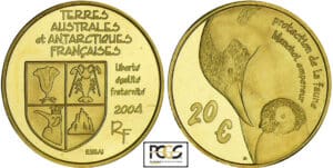France - Terres Australes - Protection de la faune - 20 euro 2004 - essai