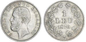 Roumanie - Carol I - 1  leu 1870 c
