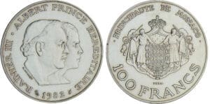Monaco - Rainier III - 100 francs 1982 - Essai en argent