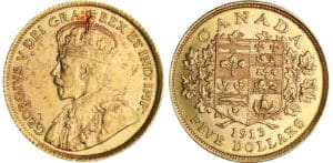 Canada - George V (1910-1936) - 5 dollars 1913
