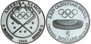 Samoa américaines - 5 dollars 1988