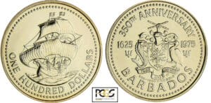 Barbades - 100 dollars 1975