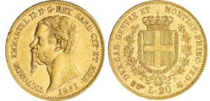 Italie - Vittorio Emanuele II - 20 lire 1861 (Turin)
