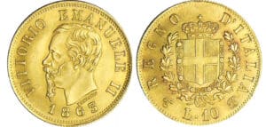 Italie - Vittorio Emanuele II - 10 lire 1863 T (Turin)