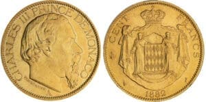 Monaco - Charles III - 100 francs 1882 A (Paris)