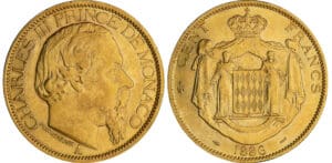 Monaco - Charles III (1856-1889) - 100 francs 1886 A (Paris)