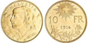 Suisse - 10 francs 1914