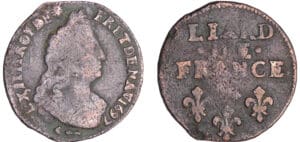 Louis XIV (1643-1715) - Liard de Béarn au buste âgé - 1697 (Pau)