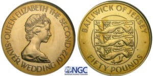 Jersey - 25ème anniversaire - 50 pounds 1972