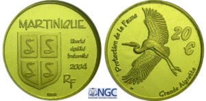 France - Martinique - Protection de la faune - 20 euro 2004 - essai