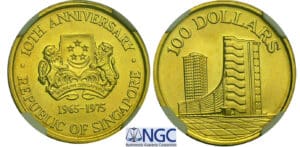 Singapour - 100 dollars 1975