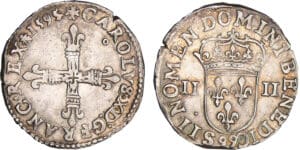 Charles X (1589-1590) - Quart d'écu - 1595 99 (Dinan)