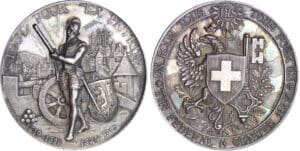 Suisse - Médaille de tir fédéral à Genève 1887