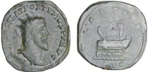 Postume - Double sesterce (261, Trèves) - Galère Postume - Double sesterce (261, Trèves) - Galère