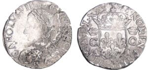 Charles IX (1560-1574) - Demi-teston - 1575 9 (Rennes)