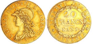 Italie - Gaule subalpine - 20 francs An 9