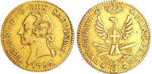 Italie - Sardaigne - Victor Amedeo III - 1/2 doppia 1786 (Turin)