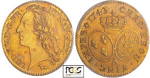 Louis XV (1715-1774) - Louis d’or au bandeau - 1743 A (Paris) 43 sur 42
