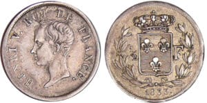 Henri V Comte de Chambord - 1/2 franc 1833