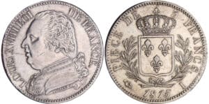 5 francs Louis XVIII au buste habillé 1815 I (Limoges) 5 francs Louis XVIII au buste habillé 1815 I (Limoges)