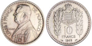 Monaco - Louis II - 10 francs 1945 - Essai en argent
