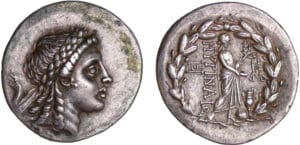 Eolide - Myrina - Tétradrachme stéphanophore (vers 160 av. J.-C.) Eolide - Myrina - Tétradrachme stéphanophore (vers 160 av. J.-C.)