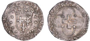 François 1er (1515-1547) - Douzain à la croisette - 1er type - D (Lyon)