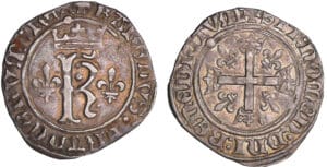 Charles VIII (1483-1498) - Karolus ou dizain - Saint-Lô