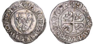 Charles VI (1380-1422) - Blanc guénar - Saint-Pourçain