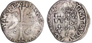 Henri IV (1589-1610) - Douzain de Navarre - 2ème type - 1591 (Saint-Palais)