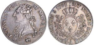 Louis XVI (1774-1792) - ½ écu aux branches d’olivier - 1791 .A (Paris) 2ème sem 91 sur 90 Louis XVI (1774-1792) - ½ écu aux branches d’olivier - 1791 .A (Paris) 2ème sem 91 sur 90