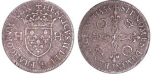 Henri II (1547-1559) - Douzain au moulin - 1555 A (Paris)