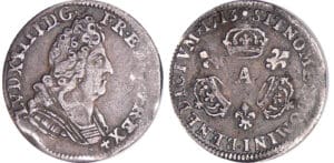 Louis XIV (1643-1715) - 1/20 écu aux 3 couronnes - 1713 A (Paris)