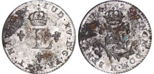 Louis XV (1715-1774) - Double sol de billon - 1742 H (La Rochelle)