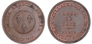 Louis XVIII (1815-1824) - Visite du roi de Prusse Guillaume III - Module de la 2 francs 1814