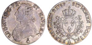 Louis XVI (1774-1792) - Ecu aux branches d’olivier - 1789 AA (Metz) Louis XVI (1774-1792) - Ecu aux branches d’olivier - 1789 AA (Metz)