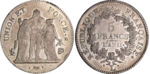 5 francs Hercule union et force - An 11 L (Bayonne)