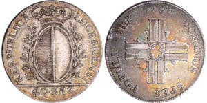 Suisse - Lucerne -40 batzen 1796