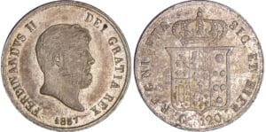 Italie - Règne des deux siciles - Ferdinando II - 120 grana 1857